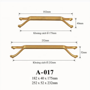 Kích thước Tay cầm và quai xách A-017