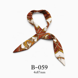 Khăn lụa trang trí đỏ vàng họa tiết B-059