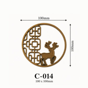 Khung trang trí nhựa họa tiết hươu C-014