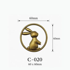 Phụ kiện trang trí nhựa hình thỏ C-020