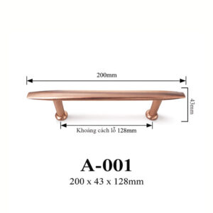 Kích thước Tay cầm và quai xách A-001