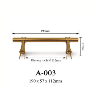 Kích thước Tay cầm và quai xách A-003