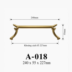 Kích thước Tay cầm và quai xách A-018