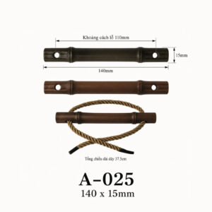 Kích thước Tay cầm và quai xách A-025