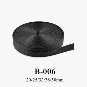 Dây đai dệt cuộn màu đen B-006