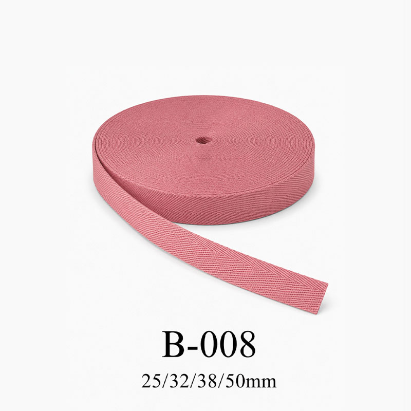 Dây đai dệt cuộn màu hồng B-008