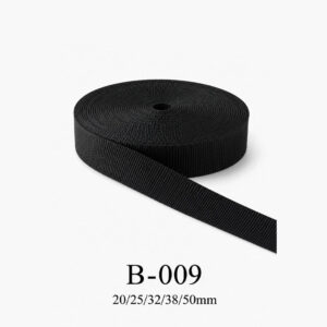 Dây đai dệt cuộn màu đen B-009