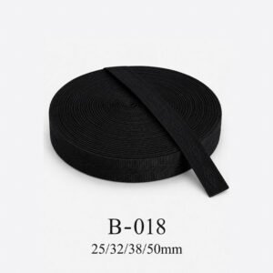Dây đai dệt cuộn đen họa tiết hình học B-018