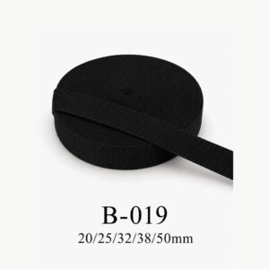 Dây đai dệt cuộn màu đen B-019