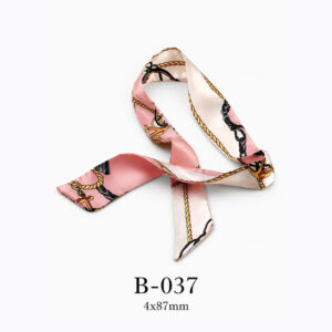 Khăn lụa trang trí hồng họa tiết B-037