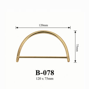 Tay cầm hộp quà kim loại B-078 kích thước 120 × 75 mm – ảnh thông số