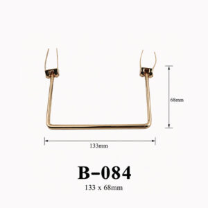 Tay cầm hộp quà kim loại B-084 kích thước 133 × 68 mm – ảnh thông số