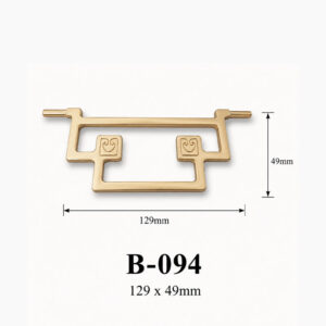 Kích thước tay cầm hộp quà kim loại B-094 129 × 49 mm