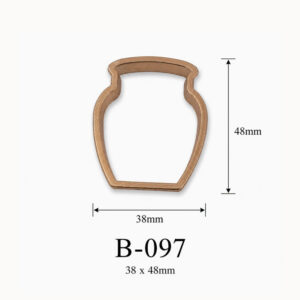 Kích thước tay cầm hộp quà kim loại B-097 38 × 48 mm
