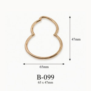 Kích thước tay cầm hộp quà kim loại B-099 65 × 47 mm
