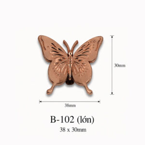 Kích thước phụ kiện hình bướm B-102 38 × 30 mm
