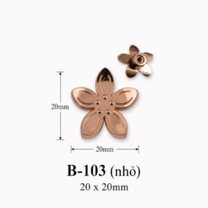 Kích thước phụ kiện hình hoa B-103 20 × 20 mm