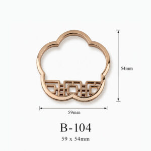 Kích thước tay cầm hộp quà kim loại B-104 59 × 54 mm