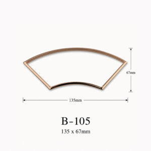Kích thước tay cầm hộp quà kim loại B-105 135 × 67 mm