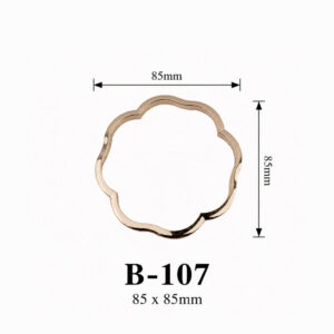 Kích thước tay cầm hộp quà kim loại B-107 85 × 85 mm