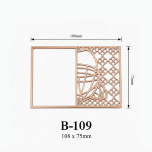 Kích thước tay cầm hộp quà kim loại B-109 108 × 75 mm