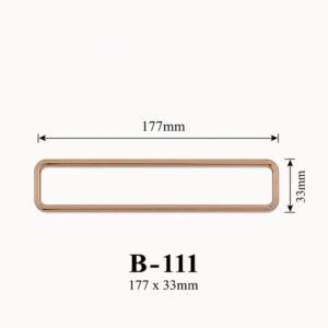 Kích thước tay cầm hộp quà kim loại B-111 177 × 33 mm