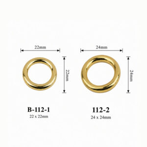 Kích thước tay cầm hộp quà kim loại B-112 22 × 22 mm và 24 × 24 mm