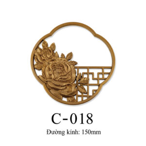 Khung trang trí nhựa họa tiết hoa C-018