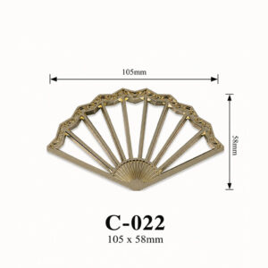 Phụ kiện trang trí nhựa hình quạt C-022