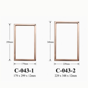 Kích thước Khung, phụ kiện trang trí nhựa C-043-1,2