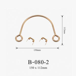Tay cầm hộp quà kim loại B-080-2 kích thước 150 × 112 mm – ảnh thông số